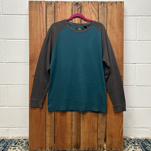 RedHead size large men’s blue and gray baseball long sleeve T-shirt - Picture 3 of 8